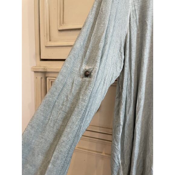 NWT Soft Surroundings Hand Dyed Green Tunic Silk Trim Plus Size 1X 3/4 Sleeve - Picture 6 of 10